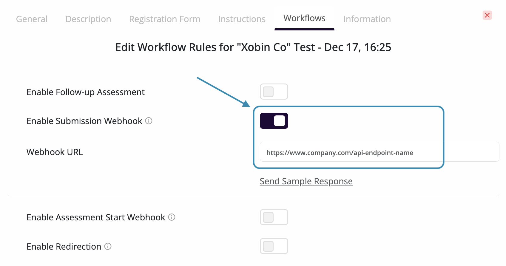 Workflow customization in Xobin